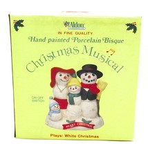 Vtg Snowman Wind Up Musical Figurine Porcelain Plays White Christmas New - $221.94 MXN