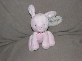 Prestige Stuffed Plush Baby Girl Pink Bunny Rabbit Easter Rattle Toy B EAN Bag - $31.67