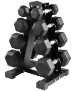 Rubber Hex Dumbbell, Weight Dumbbells Pair Coated Barbell Fitness With R... - €114,53 EUR