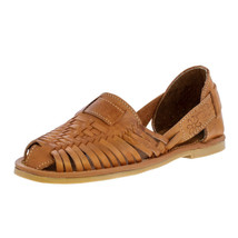 Womens Light Browm Authentic Mexican Huarache Real Leather Sandals Boho ... - $34.95