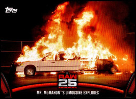 2018 Vince McMahon fakes his own death Limousine Explodes Topps Card#RAW28 Buy . - £2.28 GBP