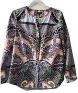 Talbots Button Up Blouse Women&#39;s Size Small Multicolor Paisley Boho Prin... - $34.65