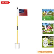 Golf Practice Putting Green Flags and Flagstick Combo Kit for Backyard A... - $67.27
