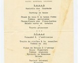 Hotel Montana Lucerne Lunch &amp; Diner Menu Lucerne Switzerland 1964 - £21.77 GBP
