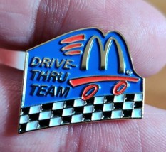 McDonald&#39;s Vintage Drive-Thru Team MotoCross Push Back Pin - £12.51 GBP