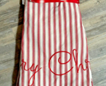 St. Nicholas Square NWT 48&quot; Tree Skirt Merry Red &amp; White Stripes Bells - $19.34