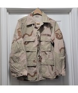 VTG US Military Air Force Desert Camo Field Jacket w/ 3 Patches Mens M /... - $50.23 CAD