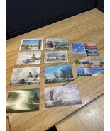 Vintage Lot of 10 Windmill Holland Denmark Christmas Souvenir Postcard K... - €8,54 EUR