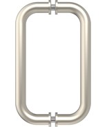 CRL 8&quot; Brushed Nickel (BM Series) Tubular Back-To-Back Pull Handle - $48.99