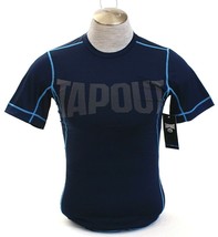 Tapout Navy Blue Compression Crew Short Sleeve Athletic Shirt Men&#39;s  - £39.50 GBP