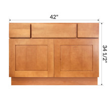 42&quot; Bathroom Vanity Sink Base Cabinet Maple Newport by LessCare42&quot; Width x 21... - £490.30 GBP