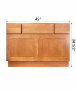 42&quot; Bathroom Vanity Sink Base Cabinet Maple Newport by LessCare42&quot; Width... - £485.78 GBP