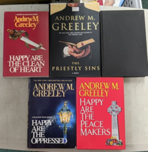 Andrew M. Greeley Hardcover Lot Irish Lace Priestly Sins Happy Are The Peace x5 - £19.48 GBP