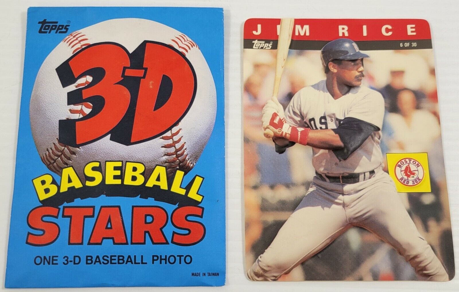 1985 Topps 3-D Baseball Stars Oversized Trading Card Jim Rice #6 - $4.94