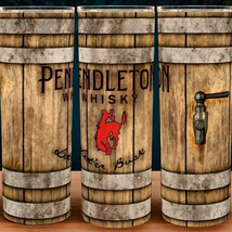 Pendleton Whisky Let&#39;er Buck Wood Barrel Tumbler 20oz - £15.99 GBP