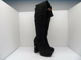 Call It Spring Women&#39;s 22&quot; Tall Heeled Boot Black Size 7.5M - £22.72 GBP