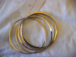 Women&#39;s Worthington Silver Tone Metal Interlocking Bangle Bracelets  NEW - £11.98 GBP