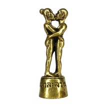 E Pher Duo Couple Erotic Thai Amulet Gold Holy Magic Talisman Lucky Love Charm - £12.94 GBP