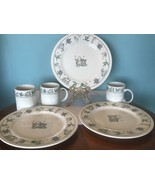Lot of 3 Disney Winnie The Pooh Stoneware Dinner Plates and 3 Mugs Pooh ... - $98.01