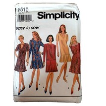 Vintage 1993 Simplicity Dress Pattern 8610 Easy to Sew Size K 8 -12 UNCUT - $5.30