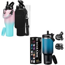 40Oz Tumbler Insulated Cup Water Bottles Metal Insulated Water Bottle Fits In Cu - £75.64 GBP