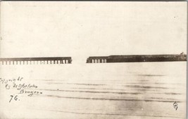 WW1 Era War Torn Bombed Railroad Bridge Damage Photographer Signed Postc... - $19.95