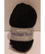 Plymouth Encore Starz Yarn Black Knitting Worsted Weight Wool Blend 200 yds - £5.43 GBP