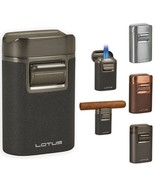 Lotus Brawn Table Cigar Lighter Quad Flames Cigar Rest Cap Choose Color - $68.37 CAD