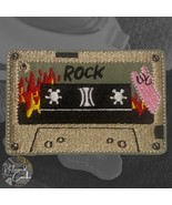 Gold Rock Cassette Iron On Patch Embroidered Craft Applique - $8.23 CAD