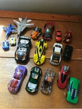 Mixed Lot of Plastic Die Cast Metal Airplanes Hot Wheels Race Cars Various Sizes - £9.00 GBP