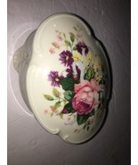 Vtg pink rose porcelain Favorite Things music box covered trinket mother... - £61.63 GBP