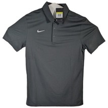 Mens New Dark Gray Golf Polo Nike Medium Active Coaches Top Plain PE Tea... - $40.05