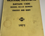 1971 Datsun 1200 Servicio Tienda Reparación Manual Chasis Y Cuerpo B110 ... - $40.38