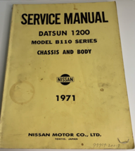 1971 Datsun 1200 Servicio Tienda Reparación Manual Chasis Y Cuerpo B110 ... - £32.23 GBP