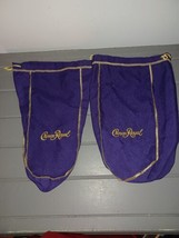 Lot of 2 Crown Royal Bags 13 Inch Large 1.75 Liter Purple &amp; Gold - £3.93 GBP
