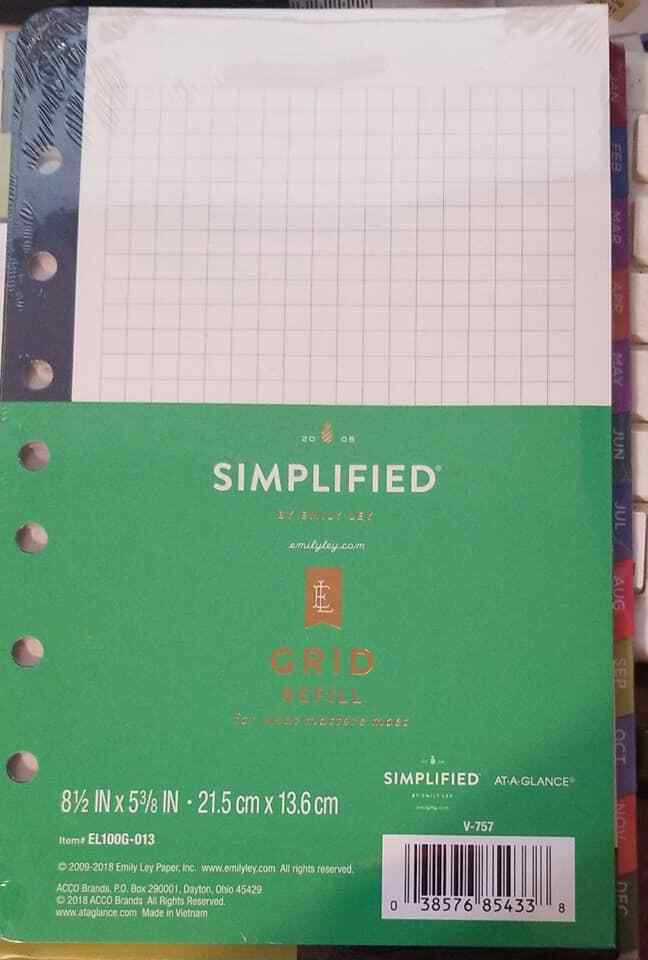 Simplified System by Emily Ley for AT-A-GLANCE Grid Notes Refill, Desk Size - $12.86