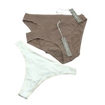 Everlane Womens 3 Pairs Underwear Panties The Cotton Bikini Thong Beige ... - £22.65 GBP