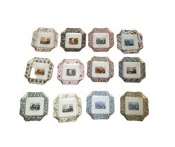 Antique Haviland Limoges Burley &amp; Tyrrell folded napkin Plates set x 12 ... - $643.50