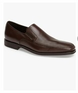 BRUNO MAGLI MEN RAGING2 LEATHER SLIP ON OXFORD DRESS SHOES DARK BROWN SI... - $147.51