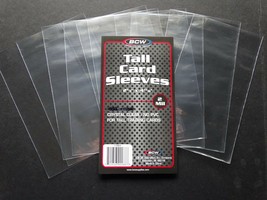 10 Loose Sleeves BCW Tall Card Sleeves 2 5/8 X 4 13/16 For Tall Trading ... - £1.58 GBP