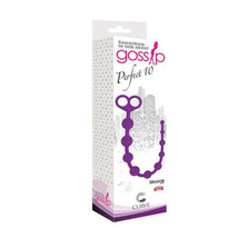 Curve Toys Gossip Perfect 10 Silicone Anal Beads Violet - £19.14 GBP