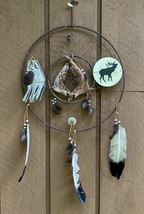 Vintage Rare Deer Jawbone Dreamcatcher with Leather Medicine Pouch Conch... - $4,613.39 MXN