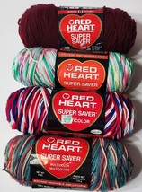 Assorted Lot Of 4 Red Heart Super Saver Yarns &quot;Brand New&quot; - £19.73 GBP