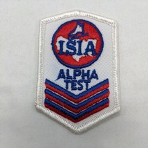 Vintage ISIA Alpha Test Embroidered Iron On Patch 3&quot; - £12.60 GBP