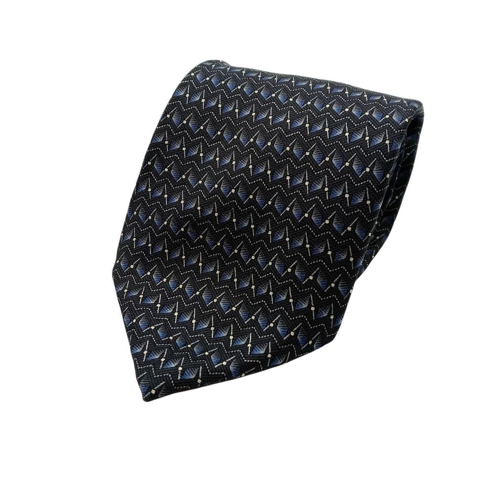 Primary image for Barrington Blue Black Silk Tie Necktie