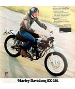 Harley Davidson SX 350 Advertisement 1973 Motorcycle Ephemera #2 LGBinHD - $570.94 MXN