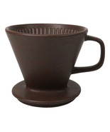 Matte Brown Porcelain Artisan Coffee Maker Pour Over Dripper Filter Cup ... - €14,74 EUR