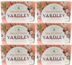 6 BARS Yardley London SHEA BUTTERMILK Sensitive Sk Bath Bar Soap 4.25ozE... - $26.72
