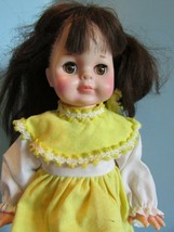 Vintage Vogue Doll 14"  1965 plastic/Brown hair /brown open close eyes - $24.30