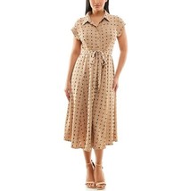 Women&#39;s Nina Leonard Collared Button Front Shirt Dress, Size: Large, Cam... - $27.00